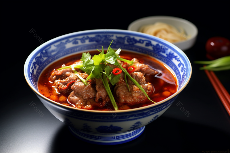 一碗水煮牛肉摆放在桌上中餐荤菜餐饮美食,高清,摄影图,摄影图片,图片大全,摄影图免费下载